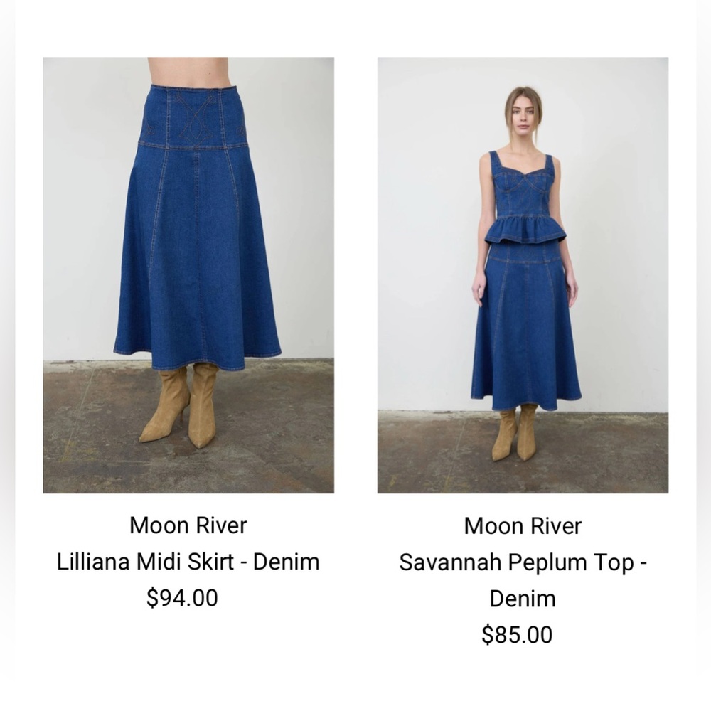 NWOT Moon River Denim Set - Picture 6 of 8